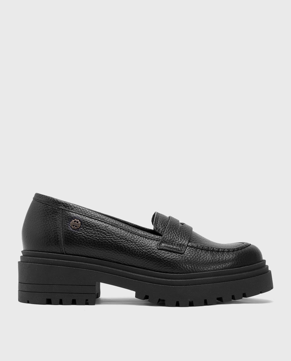 BLACK FLAT LOAFERS SAHIRA