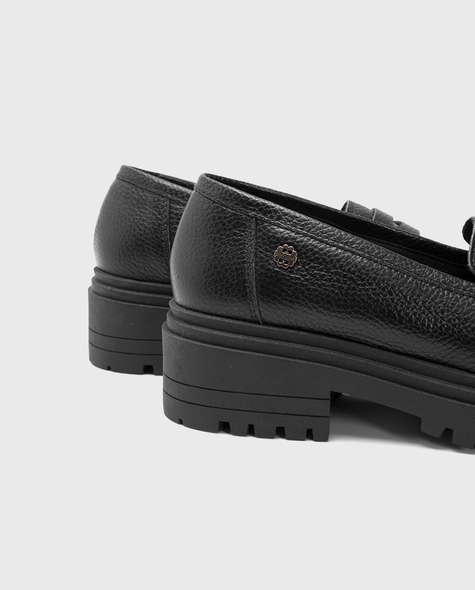 BLACK FLAT LOAFERS SAHIRA