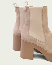 SAND HEEL ANKLE BOOTS WITH ELASTICS LENA