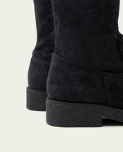 INÉS CHARCOAL LEATHER TALL BOOTS WITH ZIPPER