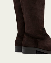 BOTTES HAUTES EN CUIR AVEC FERMETURE ÉCLAIR JADE MOKA
