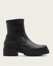 Black leather ankle boots with zipper Kiara