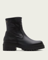 Black leather ankle boots with zipper Kiara