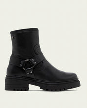 Gray roller ankle boots with elastic panels Kira