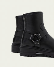 Gray roller ankle boots with elastic panels Kira