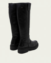 Black leather ankle boots with zipper Kim