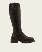 Moka leather ankle boots with zipper Kim