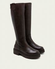 Moka leather ankle boots with zipper Kim