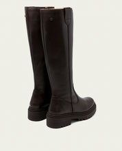 Moka leather ankle boots with zipper Kim