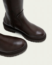 Moka leather ankle boots with zipper Kim