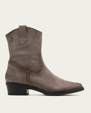 BOTTINES EN CUIR AVEC FERMETURE ÉCLAIR MALENA GRIS