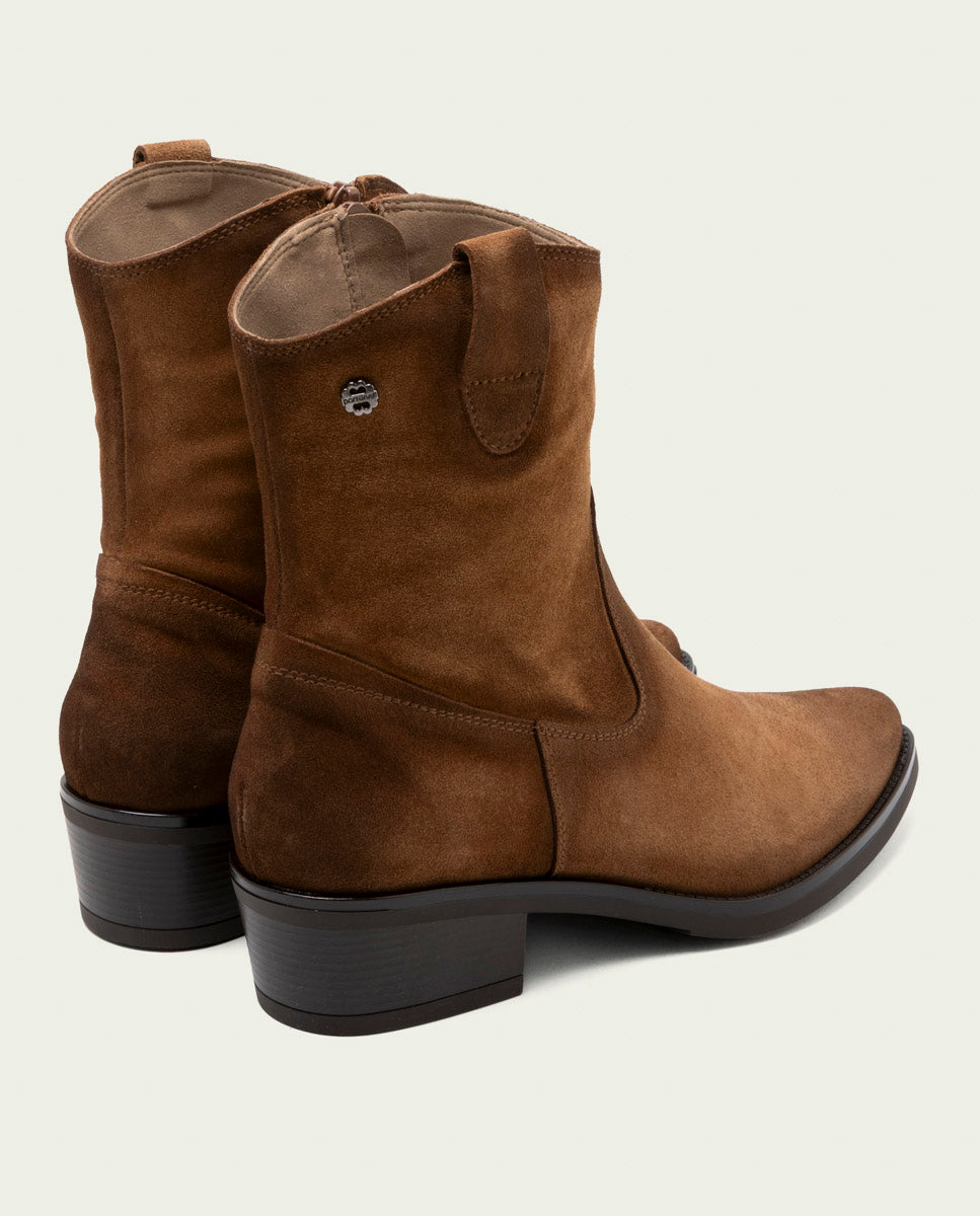 LEATHER MALENA LEATHER ANKLE BOOTS WITH ZIPPER
