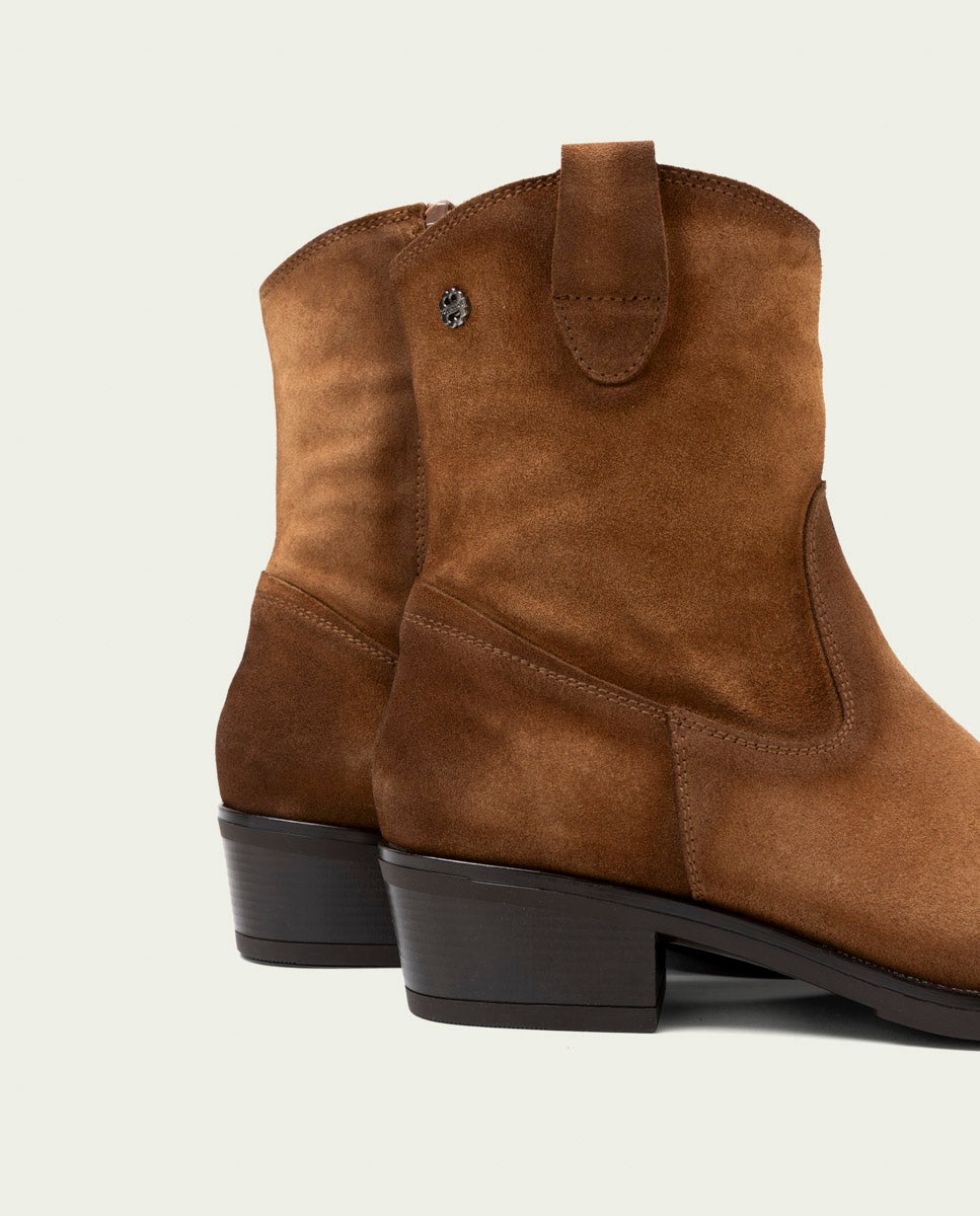 LEATHER MALENA LEATHER ANKLE BOOTS WITH ZIPPER