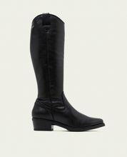 BLACK MÓNICA LEATHER BOOTS WITH ZIPPER