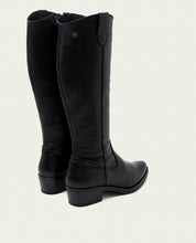 BLACK MÓNICA LEATHER BOOTS WITH ZIPPER