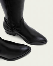 BLACK MÓNICA LEATHER BOOTS WITH ZIPPER