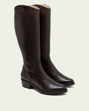 BOTTINES EN CUIR NOIR AVEC FERMETURE MÓNICA MOKA