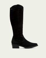 BOTTES EN CUIR AVEC FERMETURE ÉCLAIR MANUELA NOIR