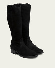BOTTES EN CUIR AVEC FERMETURE ÉCLAIR MANUELA NOIR