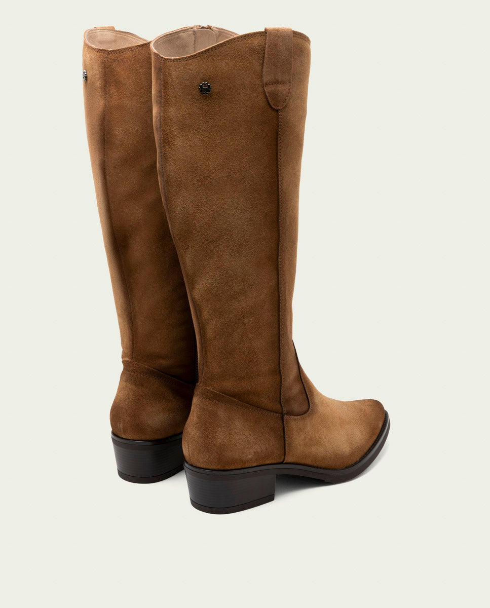 BOTTES EN CUIR AVEC FERMETURE ÉCLAIR MANUELA CUERO