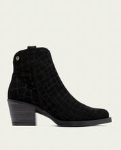 Taupe Noelia Leather Cowboy Ankle Boots with Zipper
