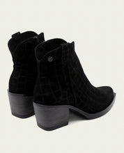 Taupe Noelia Leather Cowboy Ankle Boots with Zipper