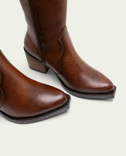 NEREA TAN LEATHER COWBOY BOOTS