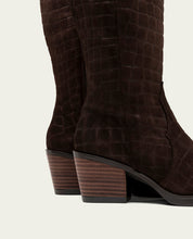BOTTES COWBOY EN CUIR NURIA MOKA