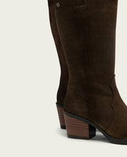 Moka Nora Leather Cowboy Boots with Zipper