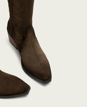 Moka Nora Leather Cowboy Boots with Zipper