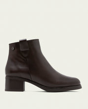 BOTTINES EN CUIR À TALONS MOKA RANIA