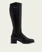 BOTTINES EN CUIR À TALONS OLIVIA MOKA