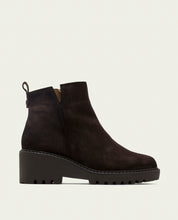 MOKA PAULA LEATHER WEDGE-HEEL ANKLE BOOTS