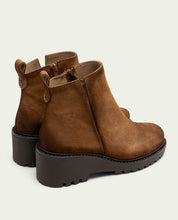 BOTTINES EN CUIR À TALON COMPENSÉ PAULA CUIR