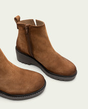 BOTTINES EN CUIR À TALON COMPENSÉ PAULA CUIR