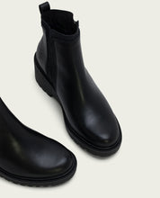 BLACK PAZ LEATHER ZIPPER ANKLE BOOTS