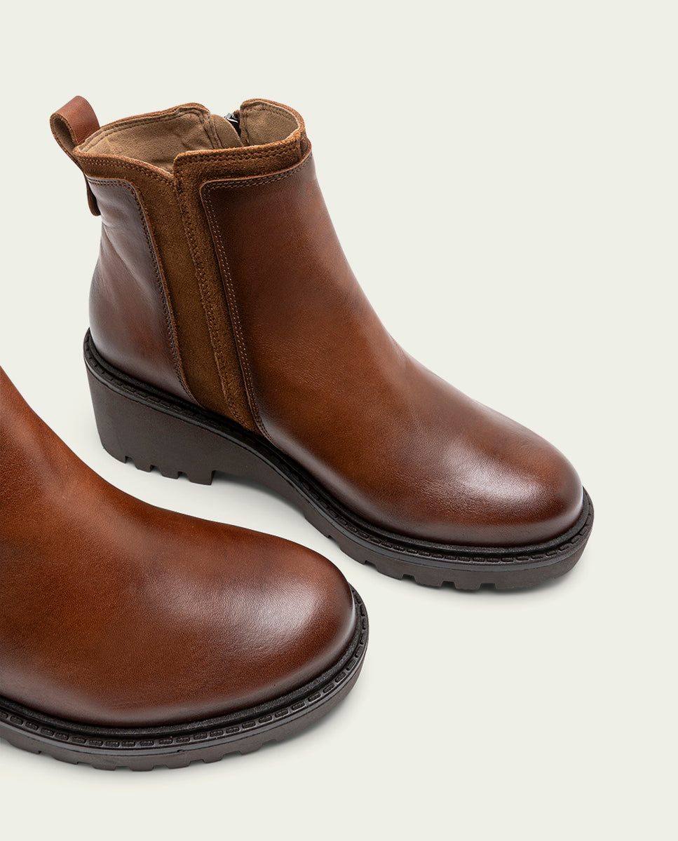 LEATHER PAZ LEATHER ZIPPER ANKLE BOOTS