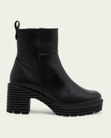 BOTTINES EN CUIR AVEC FERMETURE ÉCLAIR SOFÍA NOIR