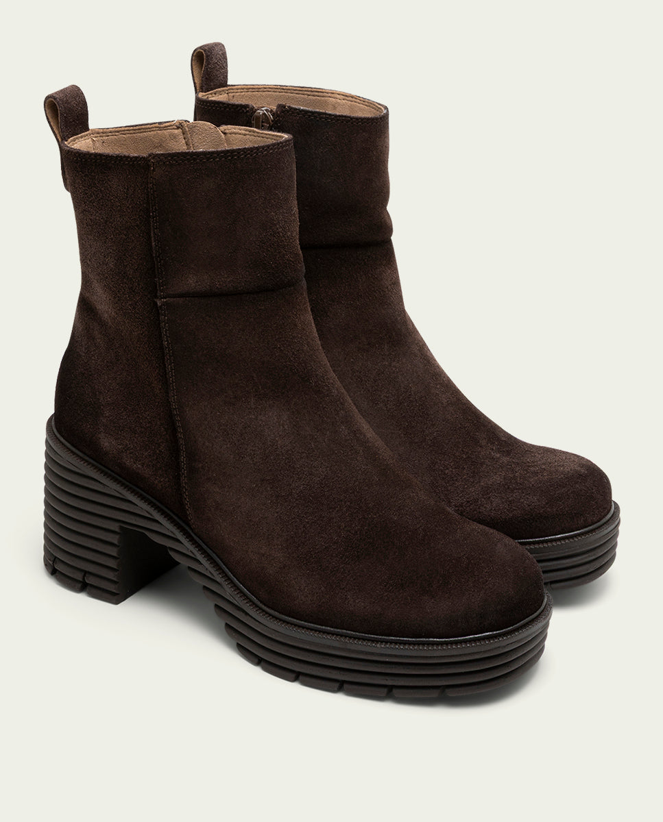 BOTTES À FERMETURE ÉCLAIR SALMA MOKA