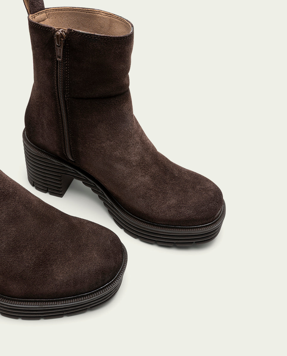 BOTTES À FERMETURE ÉCLAIR SALMA MOKA