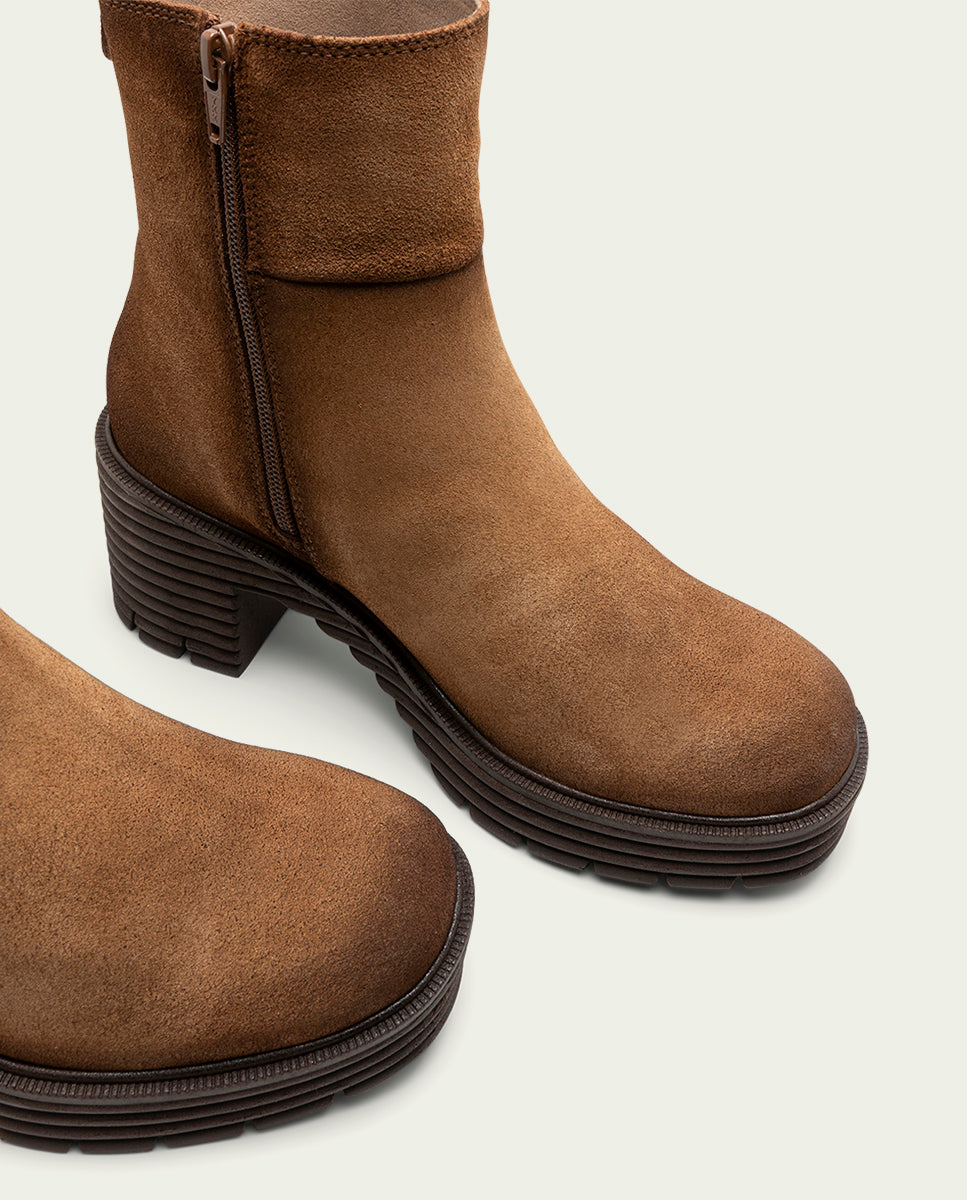 LEATHER SALMA LEATHER ZIPPER BOOTS