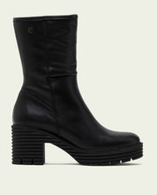 BLACK SONIA LEATHER ZIPPER BOOTS