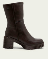 MOKA SONIA LEATHER ZIPPER BOOTS