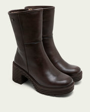 MOKA SONIA LEATHER ZIPPER BOOTS