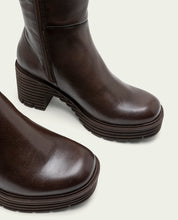 MOKA SONIA LEATHER ZIPPER BOOTS