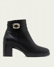 BOTTINES EN CUIR À TALONS TATIANA NOIR