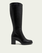 Triana Noir Leather Heeled Boots