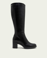 Triana Noir Leather Heeled Boots
