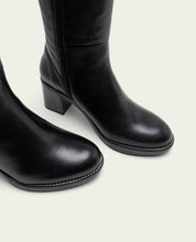Triana Noir Leather Heeled Boots