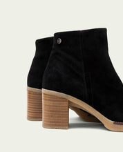 Tamara Noir Leather Heeled Ankle Boots
